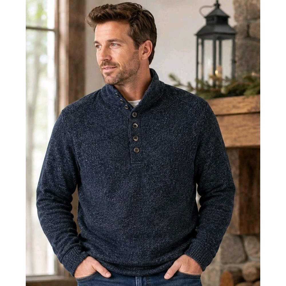 Red Head Brand Co. Men's Rustic Blue Preppy Indie Pullover Knit Sweater 2XLT